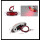 LED Begrenzungsleuchten 4er Set (mit Chromsockel / rot) 100x26x38mm