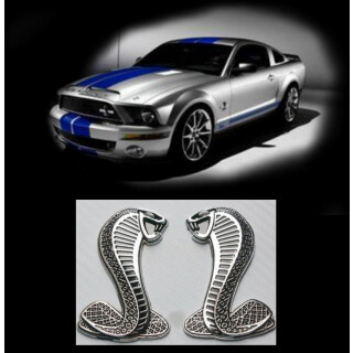 Emblem Kotflügel Shelby Cobra Snake Paar