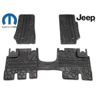 3er Set Premium Heavy Duty Fußmatten vorn/hinten Jeep Wrangler JK Bj:07-13