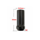 14x1.5 Spezial Radmutter small diameter Black  (Stück)
