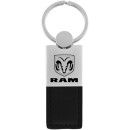 Schlüsselanhänger RAM HEAD mit schwarzem Leder