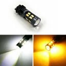 LED Glühbirne 12V.Kunststoffsockel gelb/weiß (Vergleichsnr: 3157, 3156, 4157NA, 3457NA)