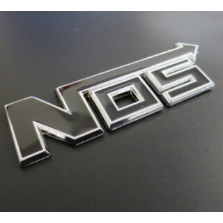 Emblem NOS (schwarz mit Chromrand)