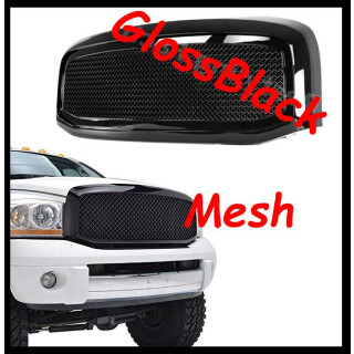 Kühlergrill Mesh GlossBlack  Dodge Ram 1500 Bj:06-08 / 2500,3500 Bj:06-09
