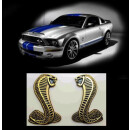 Emblem Kotflügel Shelby Cobra Snake gold Paar