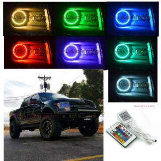 LED Halo Rings farbe wählbar (Scheinwerfer) Ford F150 Bj:13-14